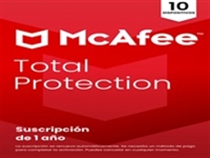 Mcafee licencia Total Protection  -Descarga digital / ESD, Licencia base, 10 dispositivos, 1 año, Android, iOS,
