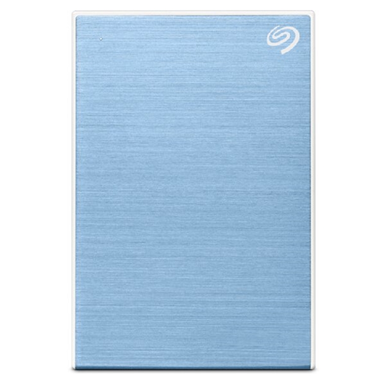 Seagate One Touch External HDD Light Blue Standing Up View