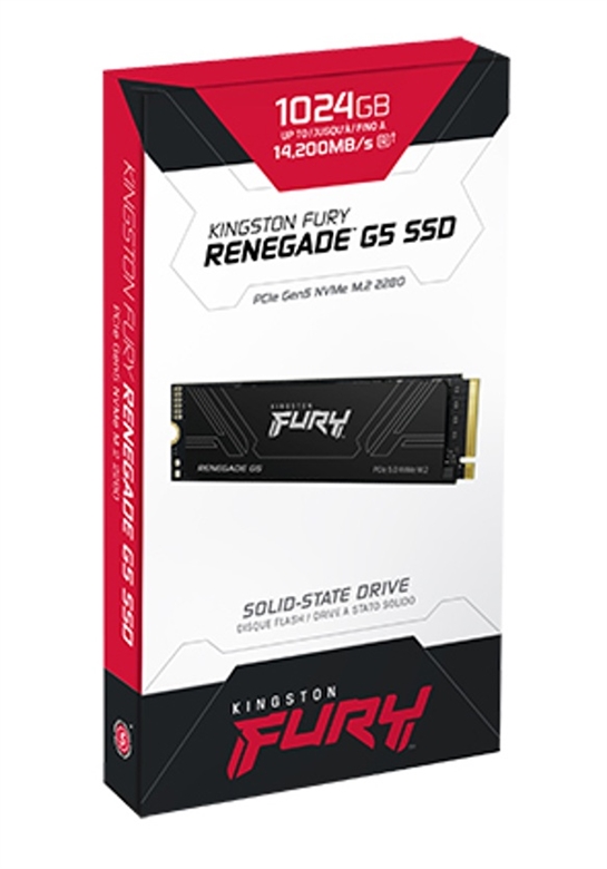 SFYR2S/2T0 SSD Kingston FURY Renegade G5 de 2TB M.2 PCIe 5.0-Vista Caja