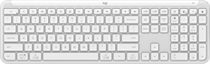 Logitech Signature Slim Keyboard K950 - Standard Keyboard, Raw White, Wireless, Bluetooth, Spanish