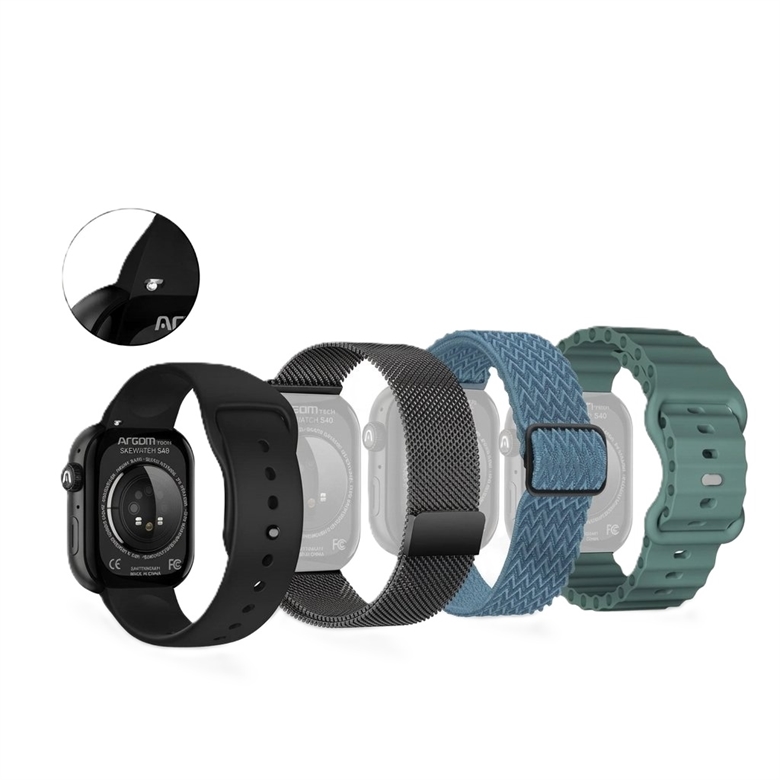 Reloj Inteligente SkeiWatch S40 Negro-Vista Posterior