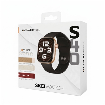 Reloj Inteligente SkeiWatch S40 Oro Rosa-Vista caja