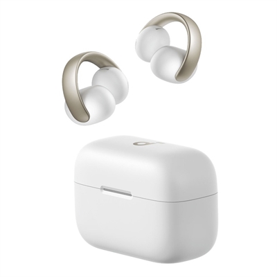 Soundcore AeroClip Open-Ear Earbuds with Charging Case-White-General View