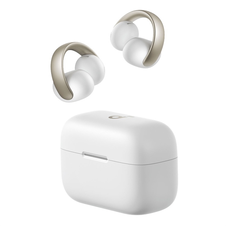 Soundcore AeroClip Open-Ear Earbuds with Charging Case-White-General View
