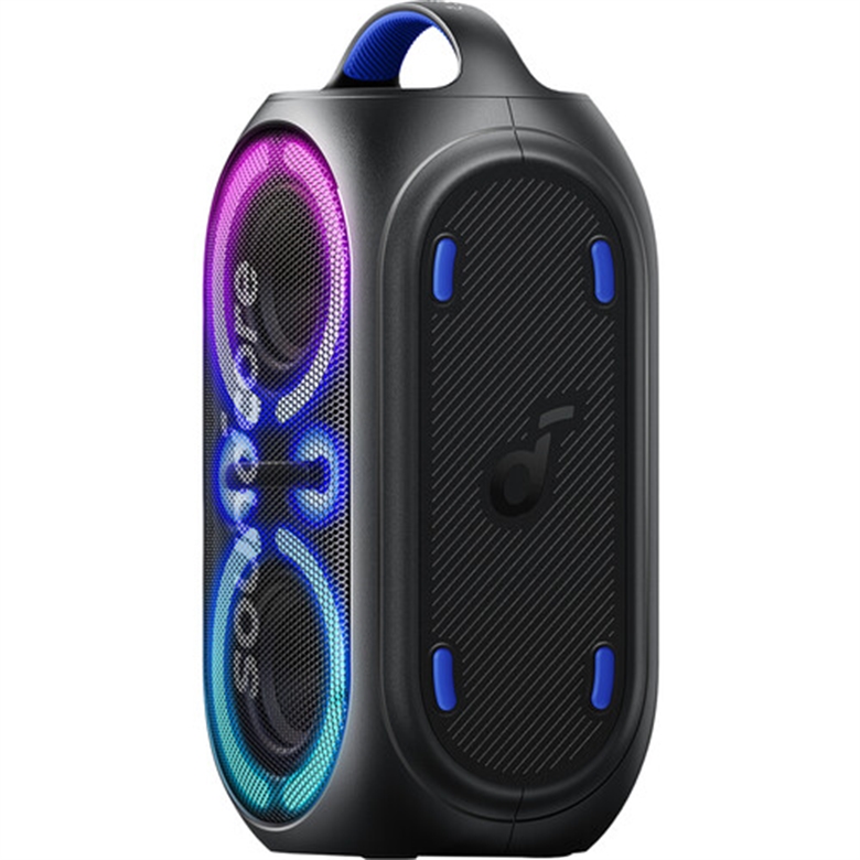 Soundcore Rave Party 2 Black Ports and Lateral View