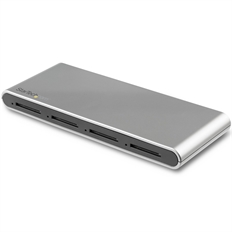 StarTech 4-Slot - Lector de Memorias, Plata, SD, SDHC UHS-II, SDXC UHS-II USB 3.1