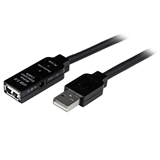 StarTech Active Extension - Cable USB, USB 2.0 Tipo-A Macho a USB Tipo-A Hembra, 5m, Negro