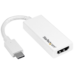 StarTech.com CDP2HD4K60W - Video Adapter, Type-C male to HDMI female, Up to 3840 x 2160, 9.3cm, White