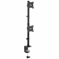 StarTech.com ARMDUALV - Soporte Doble para Monitor, Negro, De 13" a 27", Peso Máximo 10Kg, Acero