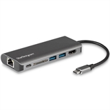 StarTech.com DKT30CSDHPD3 - USB Hub, 6 Ports, USB 3.0 Type-C and Type-A, HDMI 4K, Gigabit Ethernet, SD Card Reader, 5Gbps