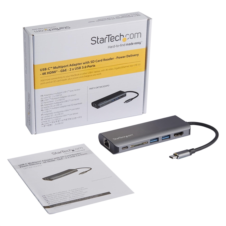 StarTech.com DKT30CSDHPD3 Hub Adaptador USB 3.0 de 6 Puertos Vista de Empaque