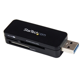 StarTech.com FCREADMICRO3 - Memory Media Reader, Black, SD / MMC / Mini-SD / MicroSD / MS , USB 3.0