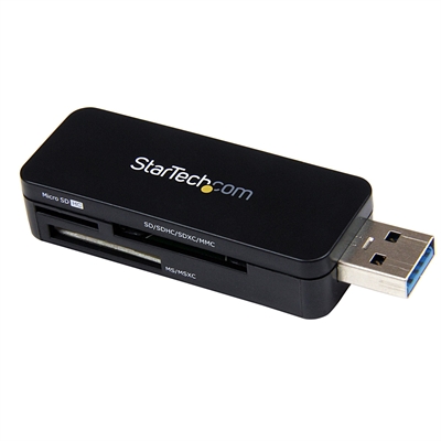 StarTech.com FCREADMICRO3 Lector de Memoria SD MicroSD MS USB 3.0 Vista Isométrica