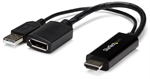 StarTech.com HD2DP - Video Adapter, HDMI Male to DisplayPort Female, Up to Ultra HD 4K, 25cm, Black
