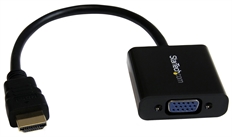 StarTech.com HD2VGAE2 - Video Adapter, HDMI Male to VGA Female, Up to 1920 x 1200 at 60Hz, 20cm, Black