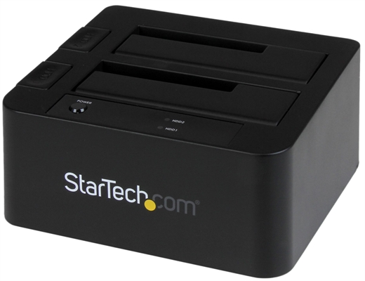 StarTech.com SDOCK2U33EB Docking Station eSATA USB 3.0 de 2 Ranuras para Disco Duro o SSD SATA de 2.5" o 3.5"