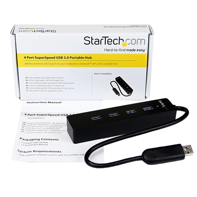 StarTech.com ST4300PBU3 Hub USB 3.0 de 3 Puertos Vista con Paquete