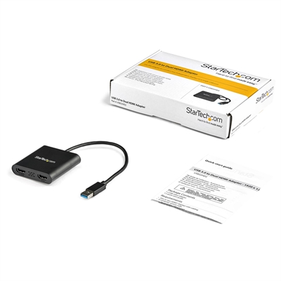 StarTech.Com USB32HD2 Adaptador de Video USB 3.0 a 2x HDMI Vista Contenido del Paquete
