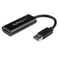 StarTech.Com USB32HDES - Adaptador de Video, USB 3.0 Macho a HDMI Hembra, Hasta 1920x1200p, 19cm, Negro