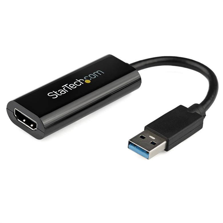 StarTech.Com USB32HDE Adaptador de Video USB 3 a HDMI Vista Isométrica con Conector