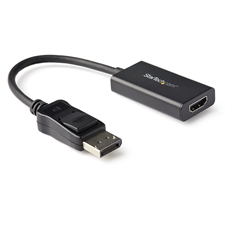 StarTech DP2HD4K60H - Video Adapter, DisplayPort Male to HDMI Female, Up to 4096 x 2160 , 12.2cm, Black
