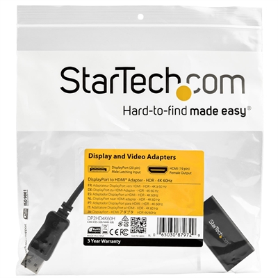 StarTech DP2HD4K60H Vista empaque