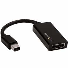 StarTech.com MDP2HD4K60S - Video Cable, Mini DisplayPort male to HDMI female, Up to 3840 x 2160 at 60Hz, 14.8cm, Black