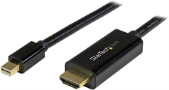 StarTech MDP2HDMM2MB - Cable de Video, Mini DisplayPort Macho a HDMI Macho, Hasta 3840 x 2160, 2m, Negro