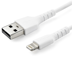 StarTech RUSBLTMM2M - USB Cable, Lightning Male to USB Type-A Male, USB 2.0, 2m, White