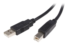 StarTech USB2HAB3M - USB Cable, USB Type-A Male to USB Type-B Male, USB 2.0, 3m, Black