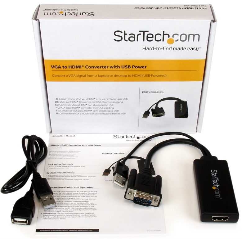 StarTech VGA2HDU Cable de Video Caja