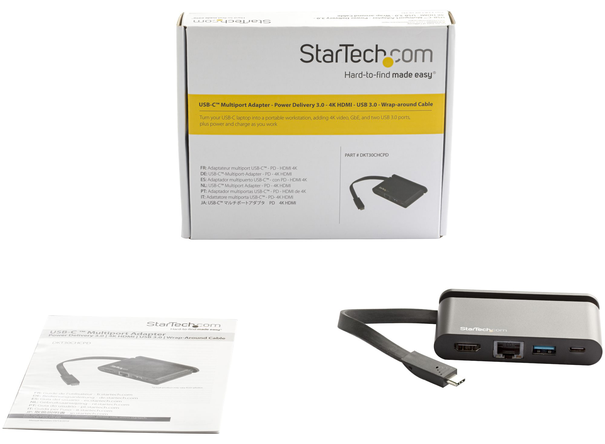 Adaptador de Video StarTech.com Multifunción USB-C Macho HDMI 4K
