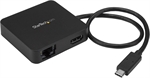 StarTech.com DKT30CHD - Multiport Audio and Video Adapter, USB Type-C Male to HDMI and Gigabit Ethernet, Up to 3840 x 2160, 30.4cm, Black