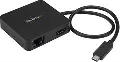 StarTech.com DKT30CHD - Adaptador Multipuerto de Audio y Video, USB Tipo-C Macho a HDMI y Gigabit Ethernet, Hasta 3840 x 2160, 30.4cm, Negro