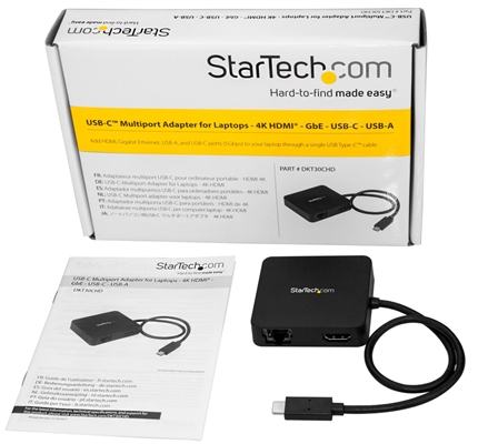Adaptador Startech.com USB-C a VGA y HDMI 2en1 4K 30Hz Gris