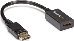 StarTech DP2HDMI2 - Adaptador de Video, DisplayPort Macho a HDMI Hembra, Hasta 1920 x 1200, 21cm, Negro