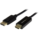 StarTech.com DP2HDMM3MB - Cable de Video, DisplayPort Macho a HDMI Macho, Hasta 3840 x 2160 a 30Hz, 3m, Negro
