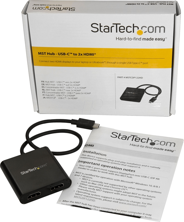 StarTech.com Adaptateur USB-C vers Double HDMI - USB-C