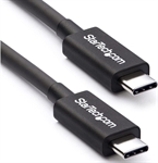 StarTech.com TBLT3MM2MA - Video Cable, USB Type-C Male to USB Type-C Male, Up to 5120 x 2880, 2m, Black