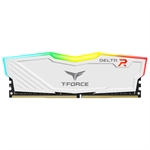 TeamGroup T-Force Delta RGB White - RAM Memory Module, 8GB (1x 8GB), 288-pin DDR4 RAM DIMM, for Desktop, 3200MHz, CL16