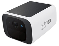 eufy SoloCam Series  - Cámara de Seguridad Red de Exterior e Interior Alimentada por Energía Solar con Panel Integrado, Resolución 2K, Almacenamiento Local de 8GB, Visión Nocturna Infrarroja, Audio Bidireccional, IP67