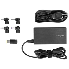 Targus APA90US - Cargador Universal de Laptop, 90W, Incluye 5 Puntas, Negro