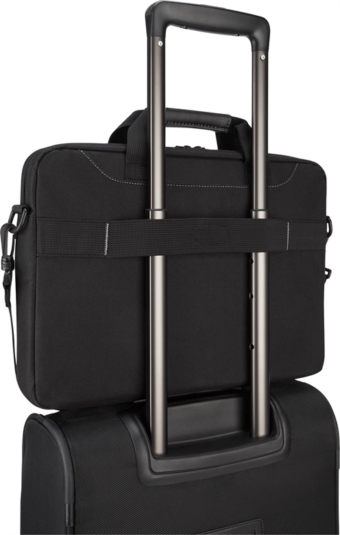 Targus Business Casual Maletin para Laptop, Negro, 15.6" TSS898LP-70 Vista de Correas para Maletas de Ruedas