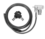 Targus asp95gl Candado de cable universal con llave Ultimate, cerradura plateada, cable negro
