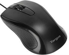 Targus AMU81USZ  - Mouse, Cableado, USB, Óptico, 1000 dpi, Negro