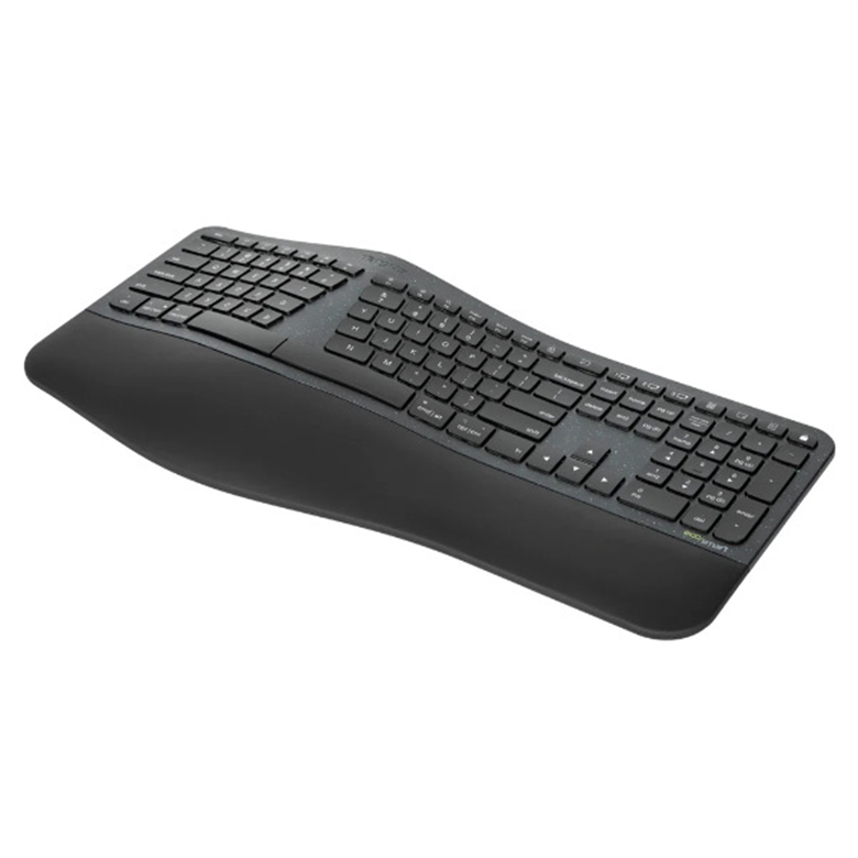 Teclado inalámbrico ergonómico y sostenible Targus EcoSmart  Vista lateral