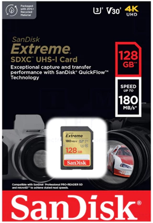 Tarjeta SanDisk Extreme SD *package 128GB