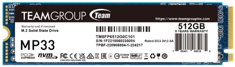 TeamGroup MP33 - Solid State Drive 512GB front view