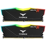 TeamGroup T-Force Delta RGB Black - RAM Memory Module, 32GB(2x 16GB), 288-pin DDR4 RAM DIMM, for Desktop, 3600MHz, CL18