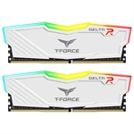 TeamGroup T-Force Delta RGB White - Módulo de Memoria RAM, 16GB (2 x 8GB), 288-pin DDR4 RAM DIMM, para PC de Escritorio, 3600MHz, CL18